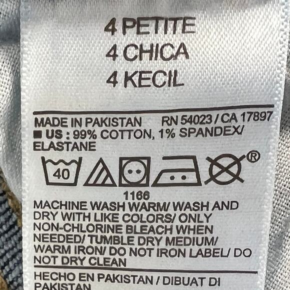 Old Navy High Rise Flare Jeans Sz 4P Petite Light Wash Slit Hems Stretch Denim - Picture 5 of 11